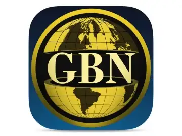 The logo of GBN TV
