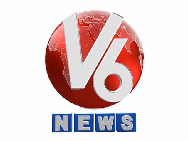The logo of V6 News